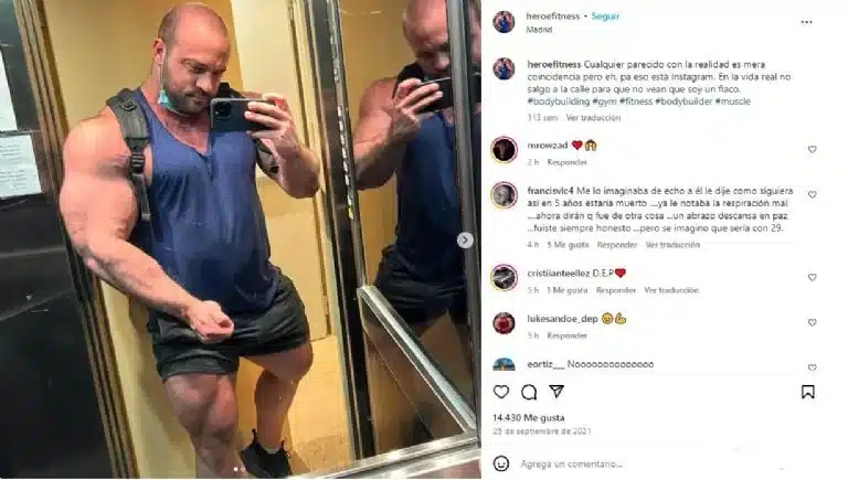  Muere a los 30 años “El Villano Fitness”, el influencer que defendía el uso de esteroides