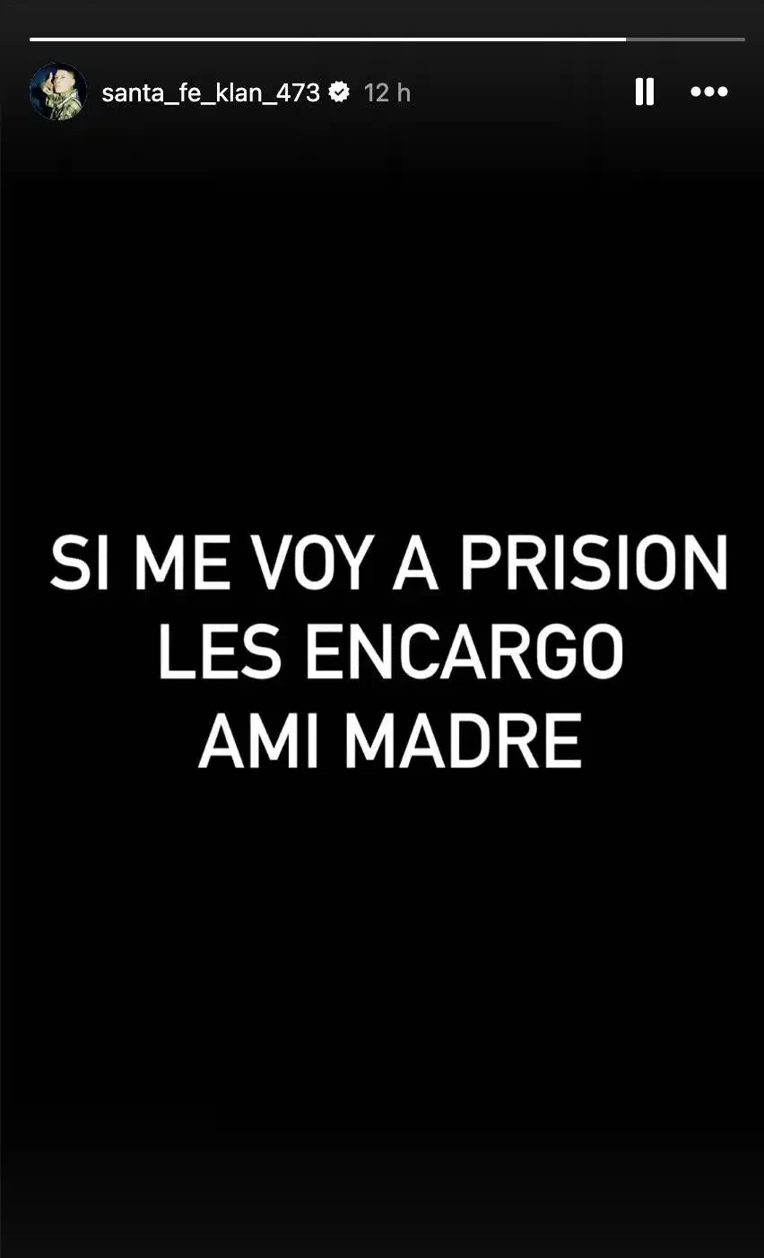 «Les encargo a mi madre», Santa Fe Klan manda preocupante mensaje tras VIDEO donde es «detenido»
