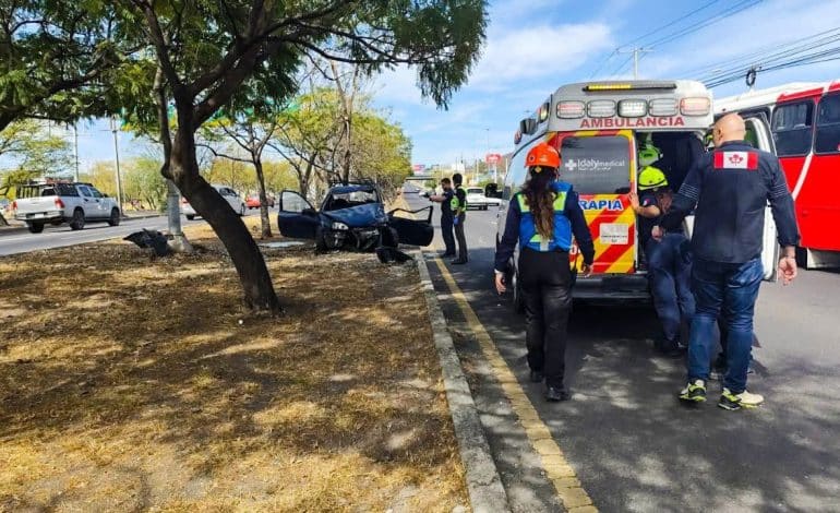 ¡Tragedia en Paseo de la República! Auto se estrella contra jacaranda en Juriquilla; conductor resulta gravemente herido