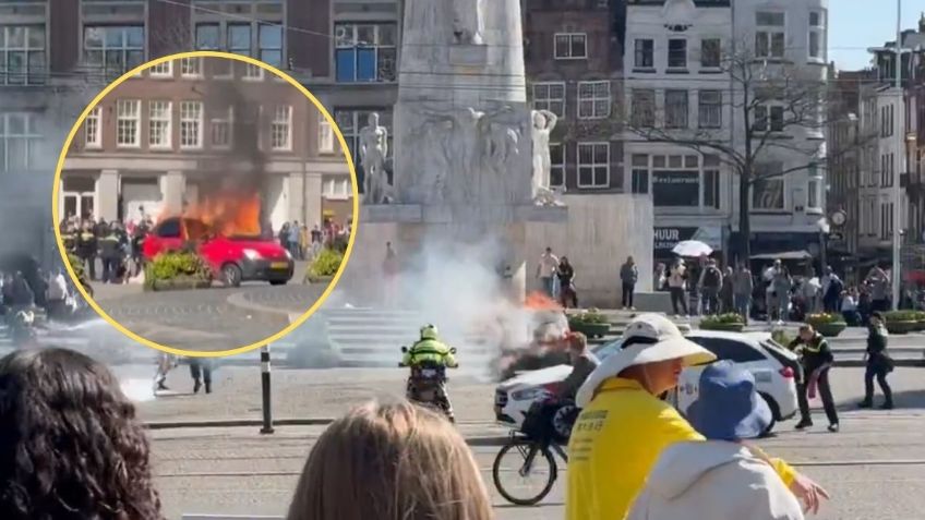 🚨🔥 ¡HORROR EN ÁMSTERDAM! Auto explota con hombre…