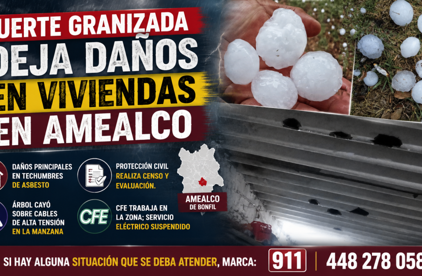 🚨 Fuerte caída de granizo provoca afectaciones en&hellip;