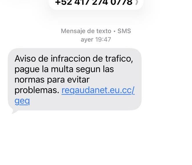 Alertan por mensajes falsos de infracciones;&hellip;